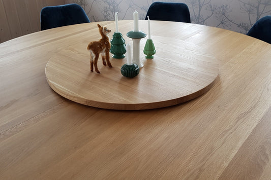 Snurreplate til rundt spisebord